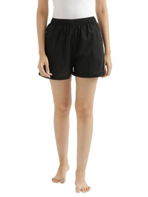 SAADAA Women's Shorts Pants Cotton Linen Fabric 2 Deep Pockets