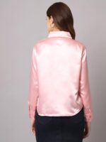 FUNDAY FASHION Women Solid Formal Satin Regular Fit Shirt