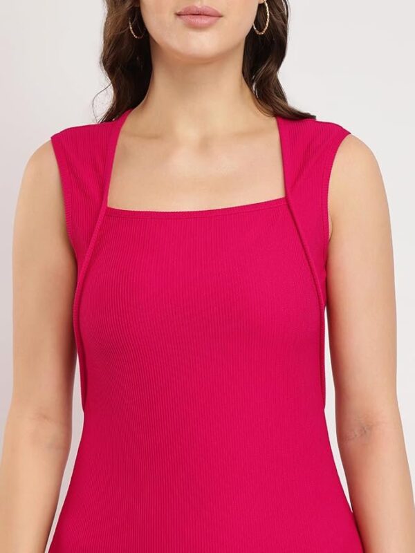 FableStreet Bodycon Knitted Dress - Fuchsia