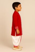 POLKA TOTS Unisex Cotton Kurta Pajama Nightwear Set
