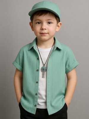 HRR Multicolor Butterfly Cotton Kurta Pajama Set for Boys Kids