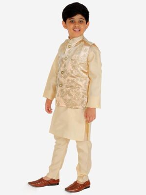 Pro-Ethic Style Developer Boys Silk Kurta Pajama For Kid's Ethnic Wear