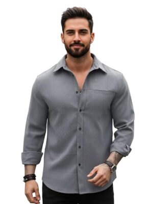 Lymio Men Shirt || Solid Shirt for Man || Full Sleeve || Casual Style (Packs Also Available) (Utility)
