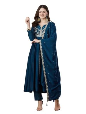 MOKOSH Women’s Anarkali Kurta Set with Dupatta