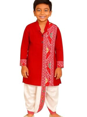 AJ DEZINES Kids Cotton Full Sleeve Kurta for Boys - Ethnic wear