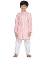 VASTRAMAY Boy's Cotton Printed Kurta Pyjama Set