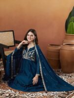 MOKOSH Women’s Anarkali Kurta Set with Dupatta