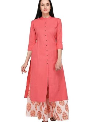 KD Women's Georgette Printed Anarkali Kurta with Pant & Dupatta Set Anarkali Kurti for Women
