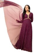 FIORRA Women's Fit and Flare Floor Length Gown