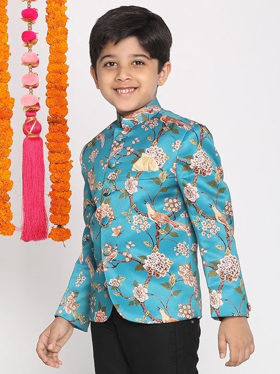 VASTRAMAY Boys' Printed Jodhpuri