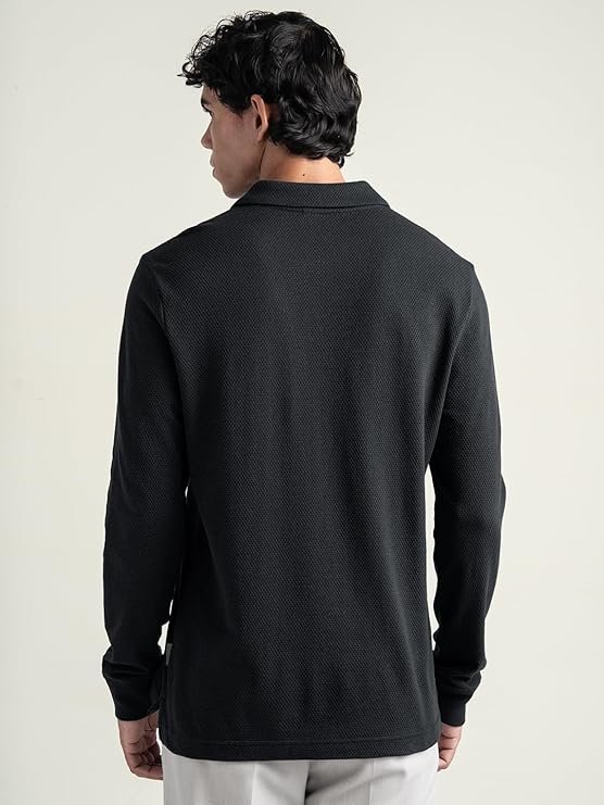 Men's Cotton Long Sleeve Polo