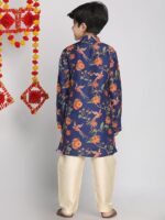 VASTRAMAY Boy's Cotton Solid Kurta Pyjama Set