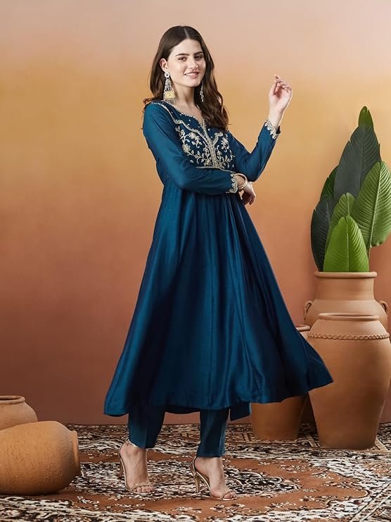 MOKOSH Women’s Anarkali Kurta Set with Dupatta