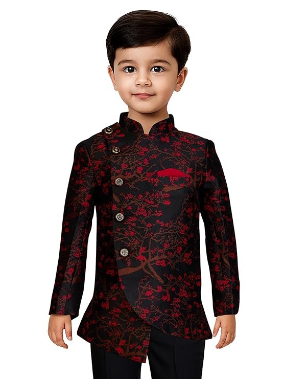 VASTRAMAY Boys' Maroon Jodhpuri_VASBJP004MA_30