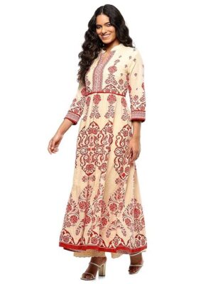 BIBA Women Cotton Anarkali Printed Suit Set
