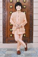 VASTRAMAY Boy's Cotton Printed Kurta Pyjama Set