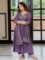 RUDRAPRAYAG Women's Maxi Anarkali Dress