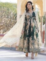 Fashion Basket Havy Silk Printed Anarkali Kurta Set for Women