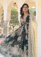 Fashion Basket Havy Silk Printed Anarkali Kurta Set for Women
